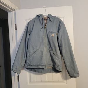 Sherpa Lined Relaxed Fit Carhartt Jacket with Hood